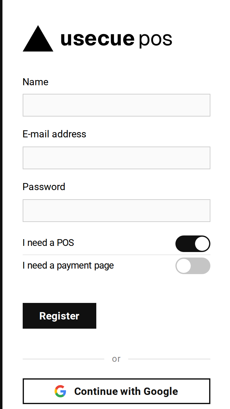 The register page