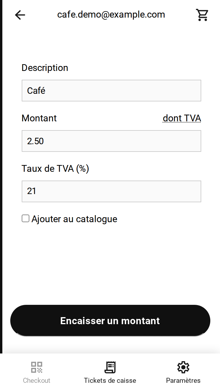 Saisir un montant